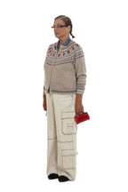 Vintage Fair Isle Rose Flower Knit Cardigan - COPPING THREADS - MOROMORO