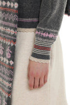 Vintage Fair Isle Rose Flower Knit Cardigan - COPPING THREADS - MOROMORO