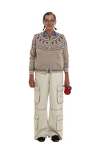 Vintage Fair Isle Rose Flower Knit Cardigan - COPPING THREADS - MOROMORO