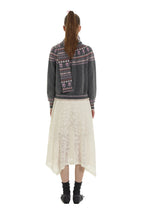 Vintage Fair Isle Rose Flower Knit Cardigan - COPPING THREADS - MOROMORO