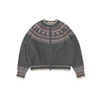 Vintage Fair Isle Rose Flower Knit Cardigan - COPPING THREADS - MOROMORO