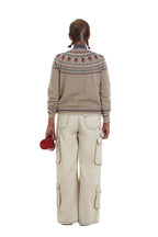 Vintage Fair Isle Rose Flower Knit Cardigan - COPPING THREADS - MOROMORO