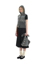 Vintage Fair Isle Star Contrast Trim Hooded Sleeveless Knit Vest - COPPING THREADS - MOROMORO