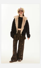 Vintage Faux Fur Collar Puffer Coat - COPPING THREADS - CHICISLAND