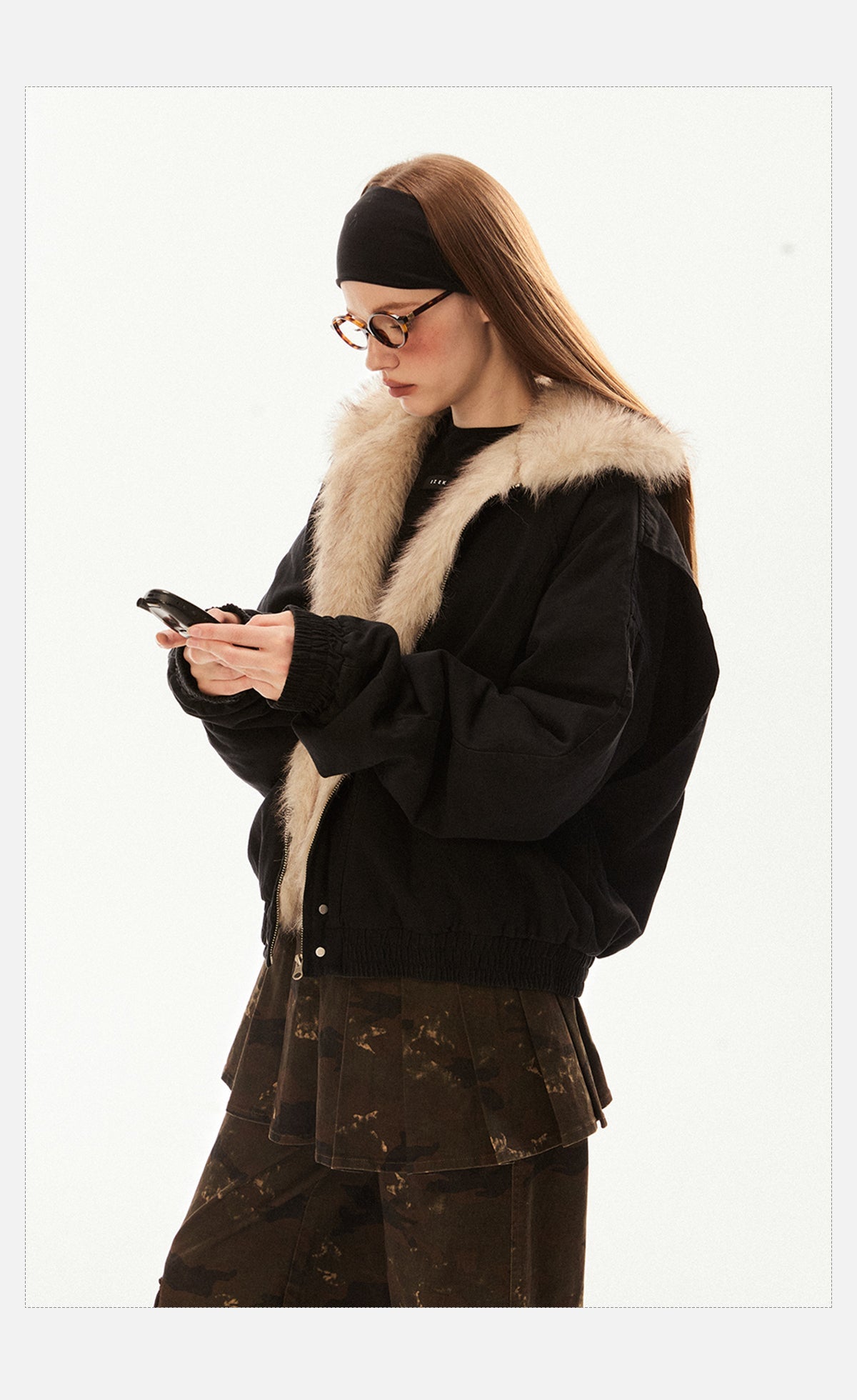 Vintage Faux Fur Collar Puffer Coat - COPPING THREADS - CHICISLAND