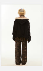 Vintage Faux Fur Collar Puffer Coat - COPPING THREADS - CHICISLAND