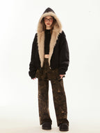 Vintage Faux Fur Collar Puffer Coat - COPPING THREADS - CHICISLAND