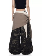 Vintage Faux - Layered Camo Wide - Leg Utility Pants - COPPING THREADS - CT Select