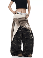Vintage Faux - Layered Camo Wide - Leg Utility Pants - COPPING THREADS - CT Select