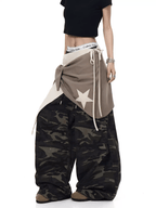 Vintage Faux - Layered Camo Wide - Leg Utility Pants - COPPING THREADS - CT Select