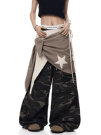 Vintage Faux - Layered Camo Wide - Leg Utility Pants - COPPING THREADS - CT Select