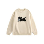 Vintage Faux Mink Bow - Knit Sweater - COPPING THREADS - CATTEE