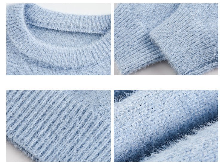 Vintage Faux Mink Bow - Knit Sweater - COPPING THREADS - CATTEE