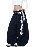 Vintage Flame Detachable Strap Wide - Leg Sweatpants - COPPING THREADS - CT Select