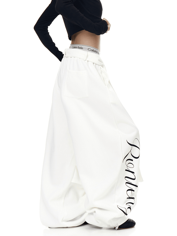 Vintage Flame Detachable Strap Wide - Leg Sweatpants - COPPING THREADS - CT Select