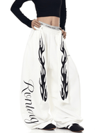 Vintage Flame Detachable Strap Wide - Leg Sweatpants - COPPING THREADS - CT Select
