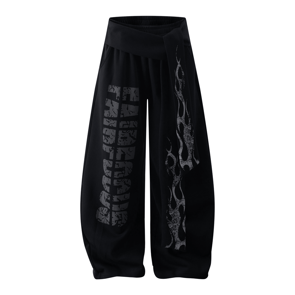 Vintage Flame Graphic Wide - Leg Sweatpants - COPPING THREADS - CT Select