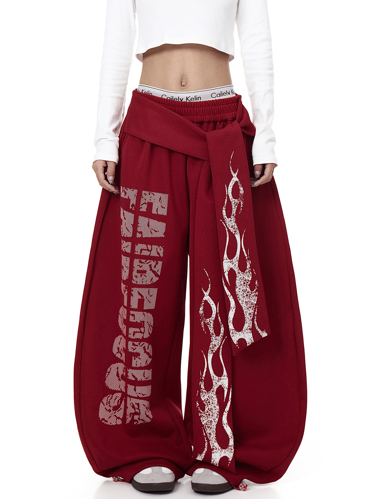 Vintage Flame Graphic Wide - Leg Sweatpants - COPPING THREADS - CT Select