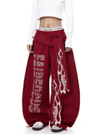 Vintage Flame Graphic Wide - Leg Sweatpants - COPPING THREADS - CT Select