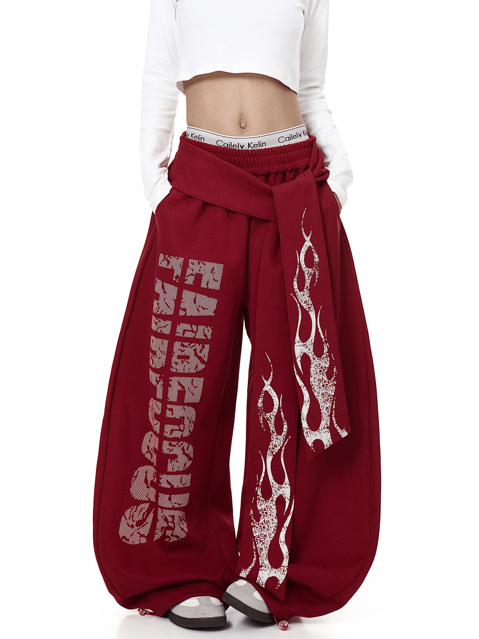 Vintage Flame Graphic Wide - Leg Sweatpants - COPPING THREADS - CT Select