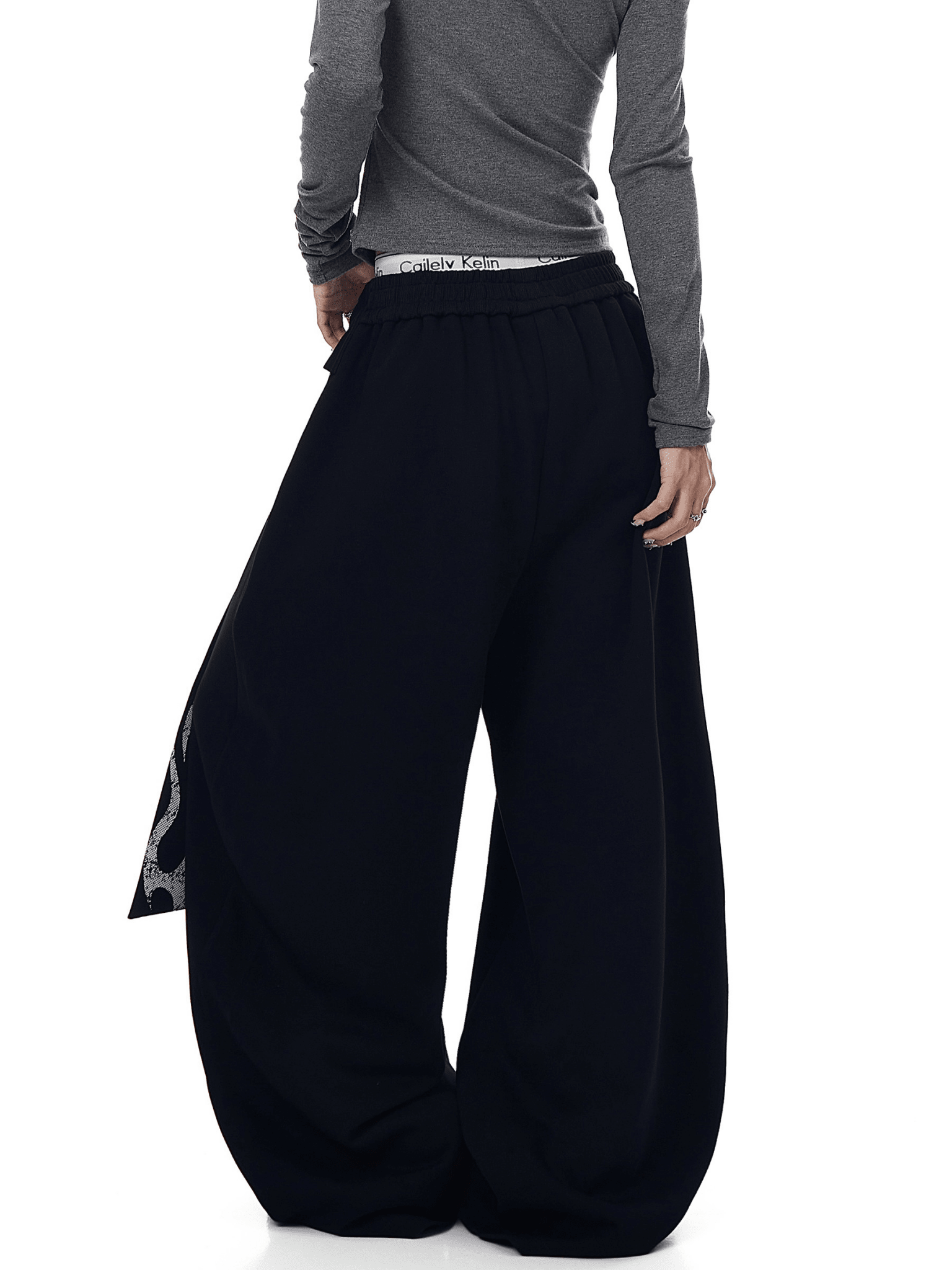 Vintage Flame Graphic Wide - Leg Sweatpants - COPPING THREADS - CT Select