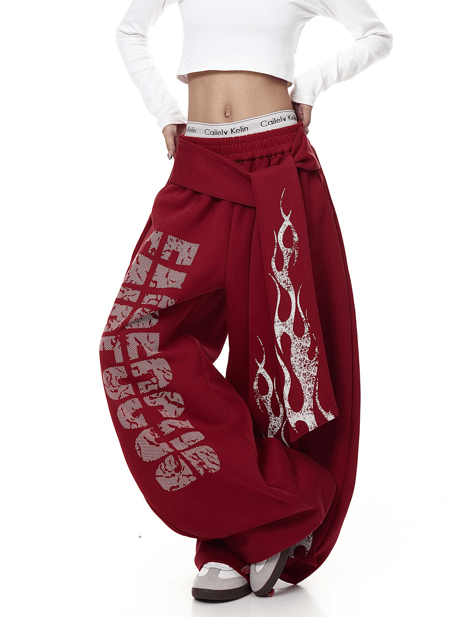 Vintage Flame Graphic Wide - Leg Sweatpants - COPPING THREADS - CT Select