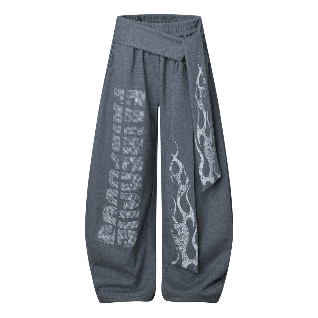 Vintage Flame Graphic Wide - Leg Sweatpants - COPPING THREADS - CT Select