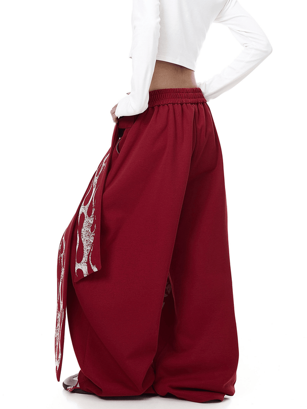 Vintage Flame Graphic Wide - Leg Sweatpants - COPPING THREADS - CT Select