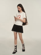 Vintage Floral Lace Pleated Skirt - COPPING THREADS - AYF