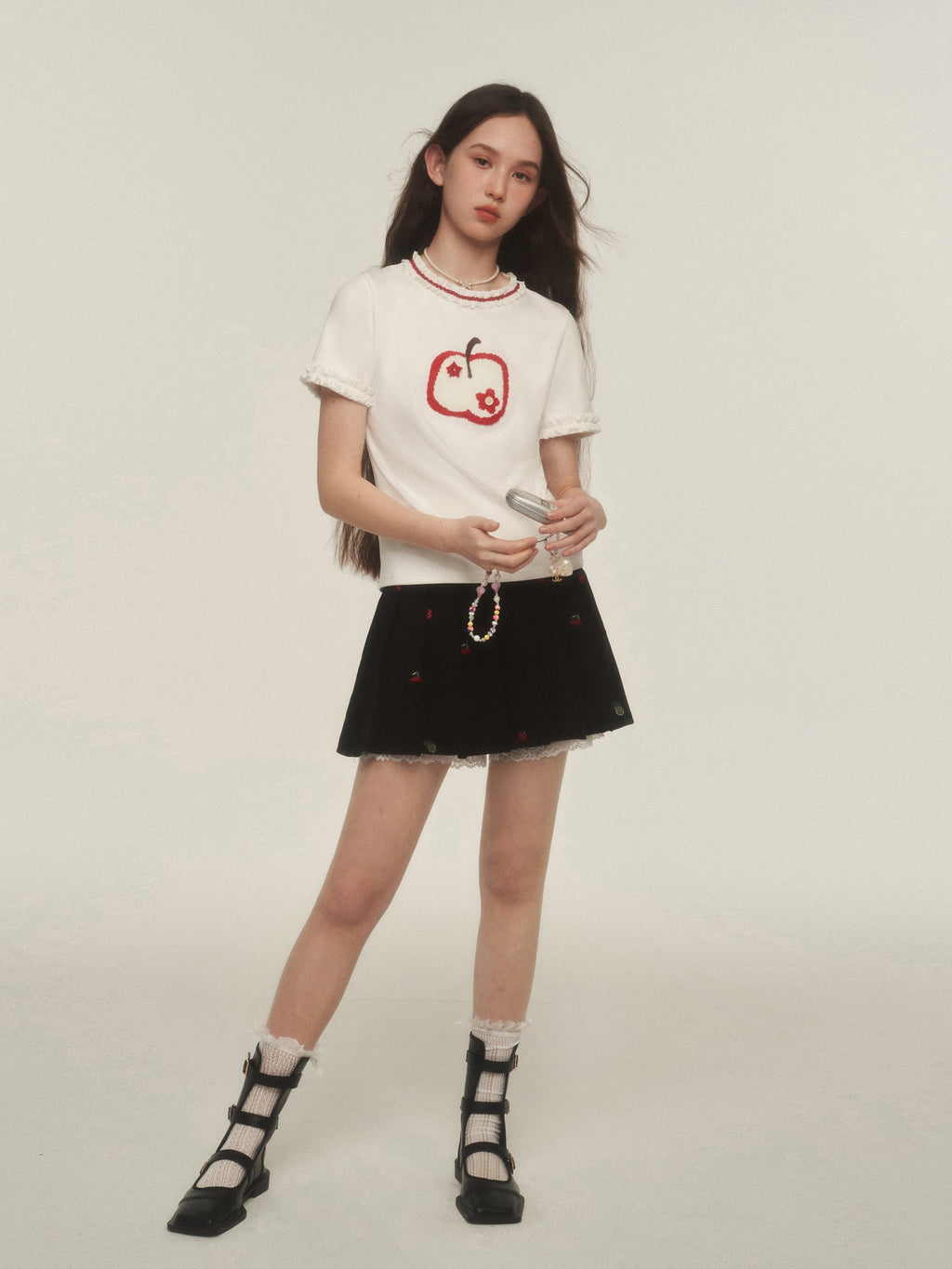 Vintage Floral Lace Pleated Skirt - COPPING THREADS - AYF