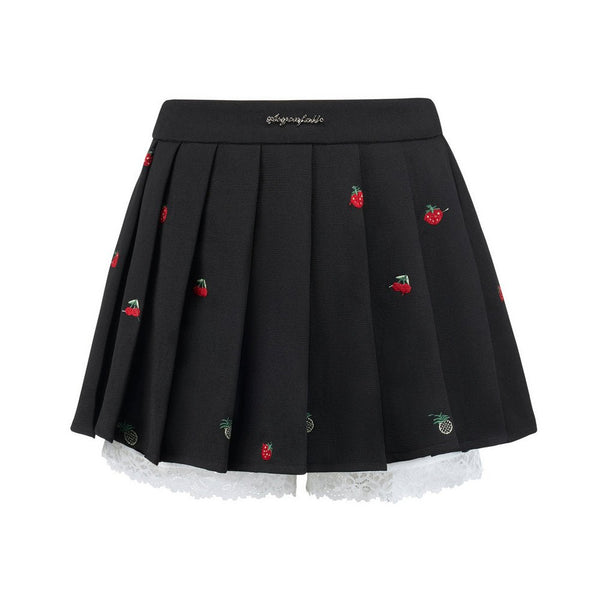 Vintage Floral Lace Pleated Skirt - COPPING THREADS - AYF
