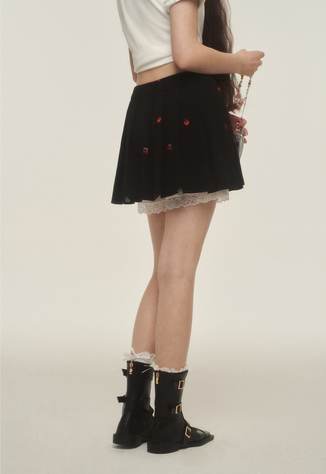 Vintage Floral Lace Pleated Skirt - COPPING THREADS - AYF