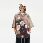 Vintage Floral Oil Painting Cuban Collar Shirt - COPPING THREADS - Harsh and Cruel