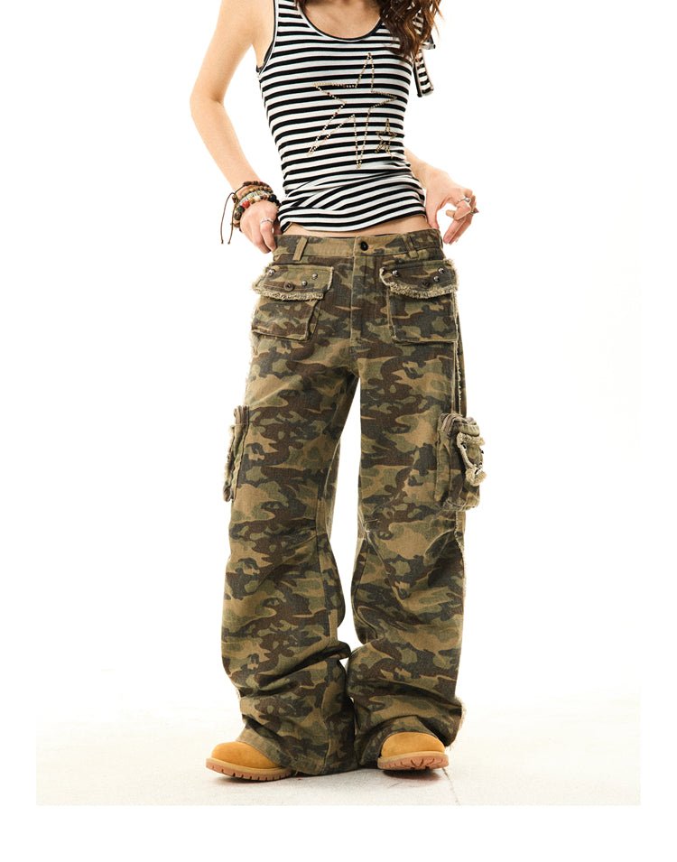 Vintage Fringe Camo Cargo Pants - COPPING THREADS - YOUNG STAGE Hauptbild