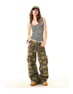 Vintage Fringe Camo Cargo Pants - COPPING THREADS - YOUNG STAGE