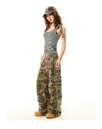 Vintage Fringe Camo Cargo Pants - COPPING THREADS - YOUNG STAGE