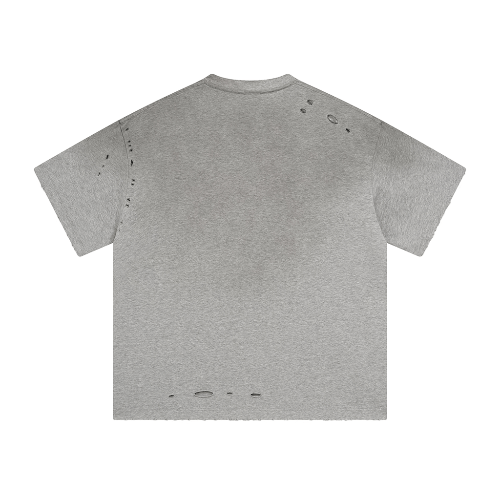 Vintage Gradient Fade Washed Distressed Oversized Tee - COPPING THREADS - CT Basics