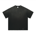 Vintage Gradient Fade Washed Distressed Oversized Tee - COPPING THREADS - CT Basics
