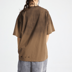 Vintage Gradient Fade Washed Distressed Oversized Tee - COPPING THREADS - CT Basics