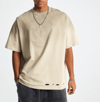 Vintage Gradient Fade Washed Distressed Oversized Tee - COPPING THREADS - CT Basics
