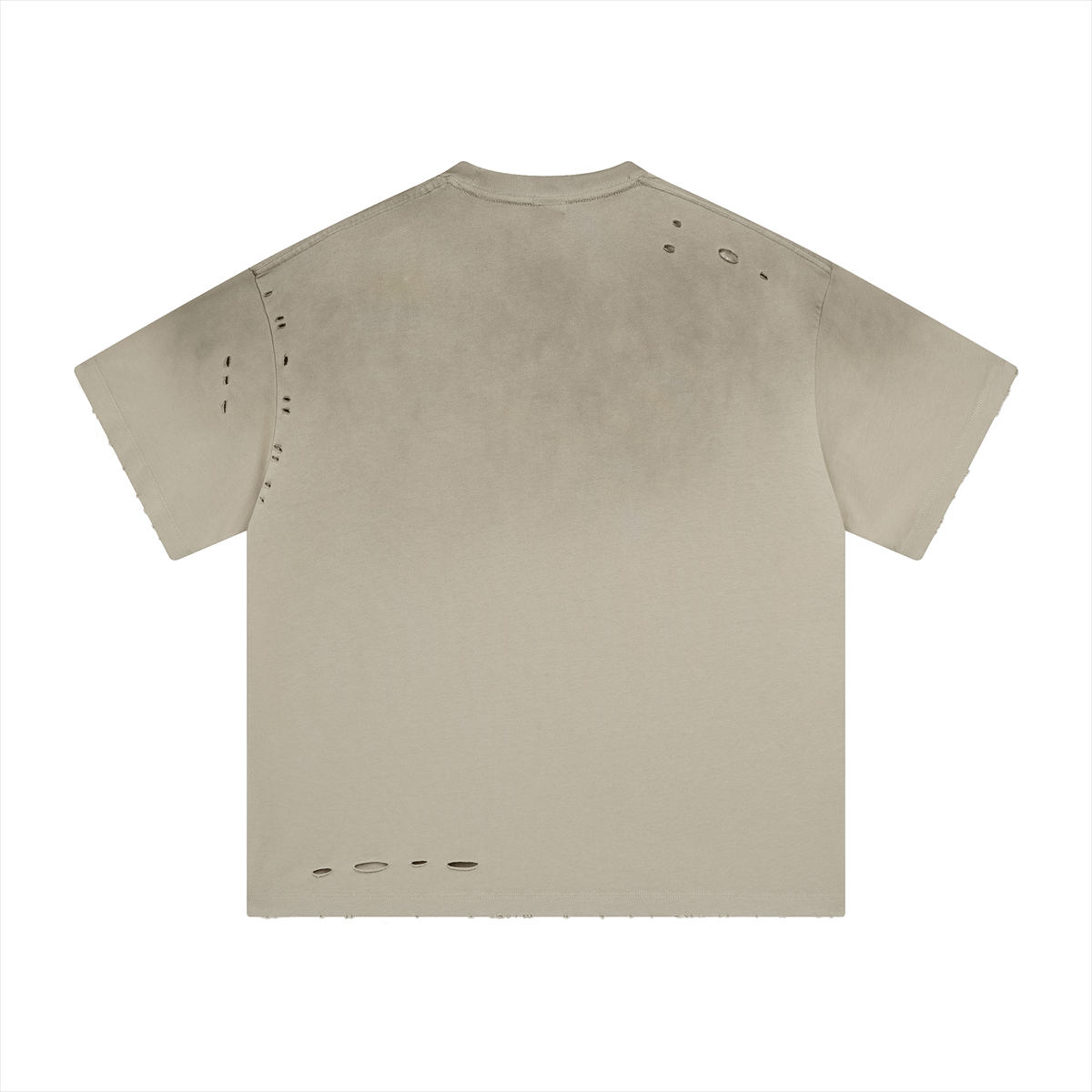 Vintage Gradient Fade Washed Distressed Oversized Tee - COPPING THREADS - CT Basics