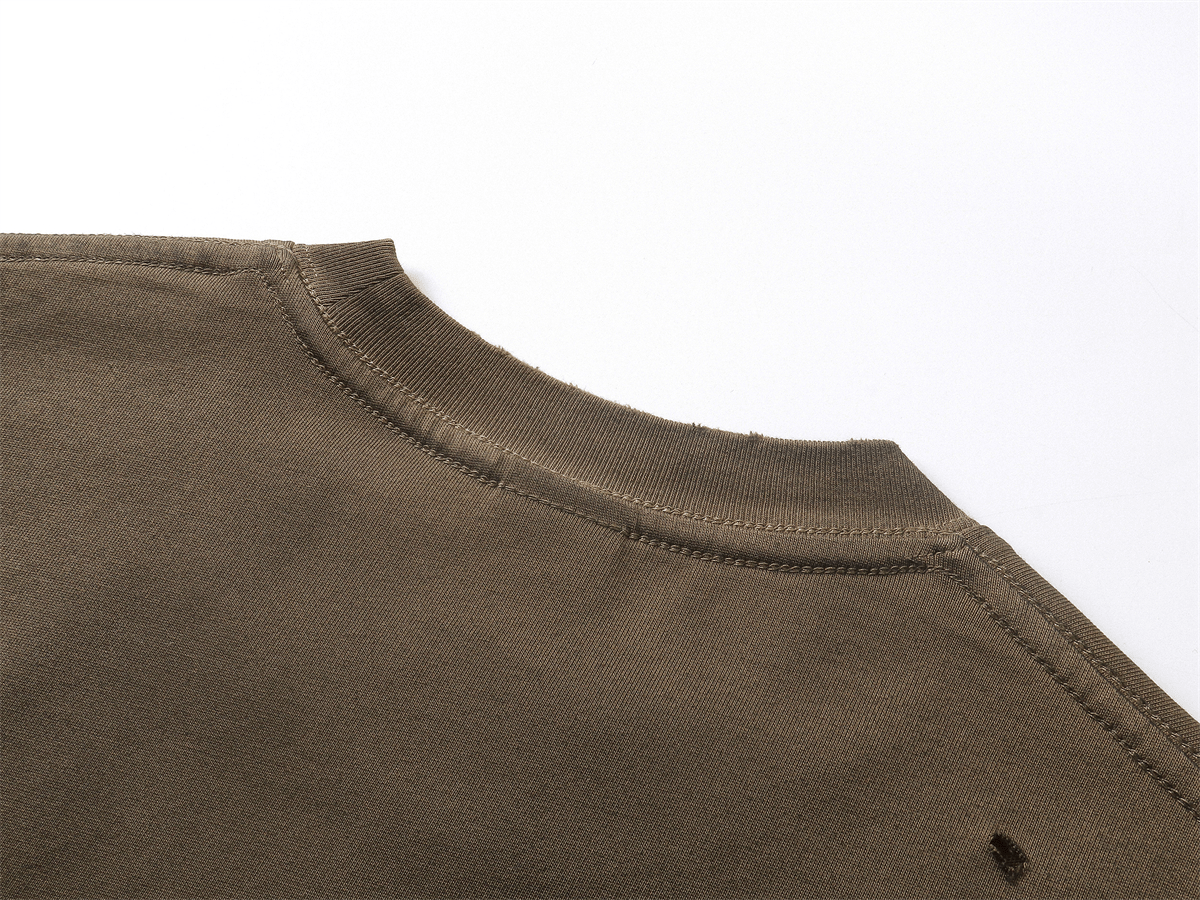 Vintage Gradient Fade Washed Distressed Oversized Tee - COPPING THREADS - CT Basics
