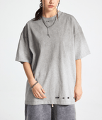 Vintage Gradient Fade Washed Distressed Oversized Tee - COPPING THREADS - CT Basics