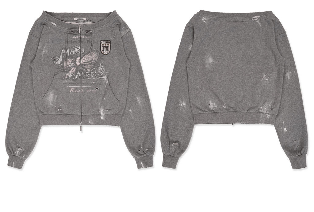 Vintage Hand - Painted Bow Badge Off - Shoulder Sweatshirt - COPPING THREADS - MOROMORO