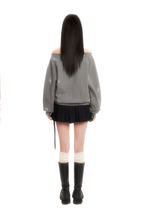 Vintage Hand - Painted Bow Badge Off - Shoulder Sweatshirt - COPPING THREADS - MOROMORO