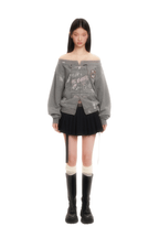 Vintage Hand - Painted Bow Badge Off - Shoulder Sweatshirt - COPPING THREADS - MOROMORO