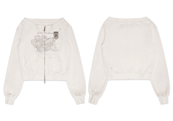 Vintage Hand - Painted Bow Badge Off - Shoulder Sweatshirt - COPPING THREADS - MOROMORO