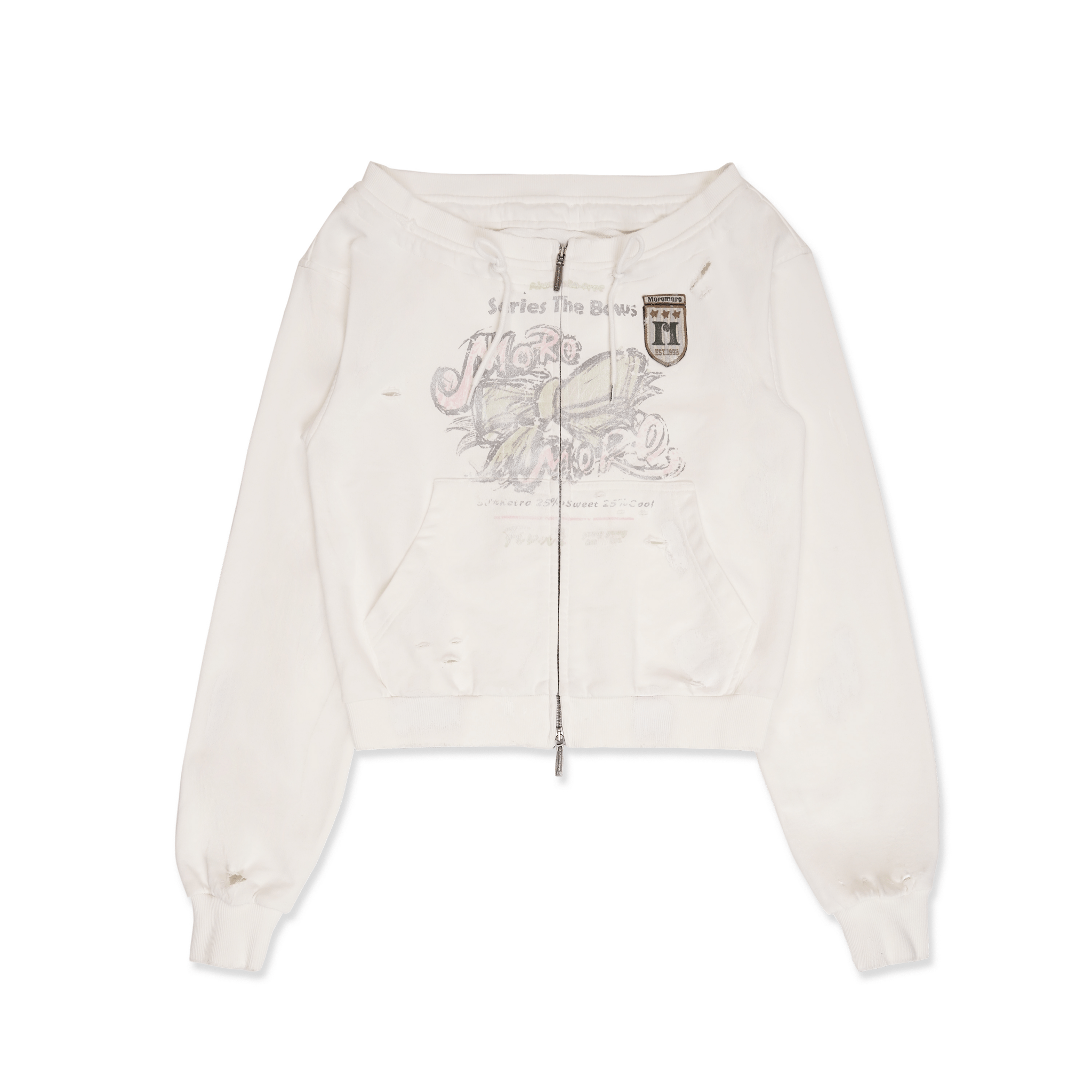 Vintage Hand - Painted Bow Badge Off - Shoulder Sweatshirt - COPPING THREADS - MOROMORO