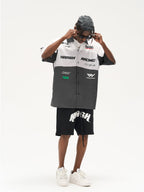 Vintage Handwritten Font Collar F1 Racing Shirt - COPPING THREADS - Harsh and Cruel