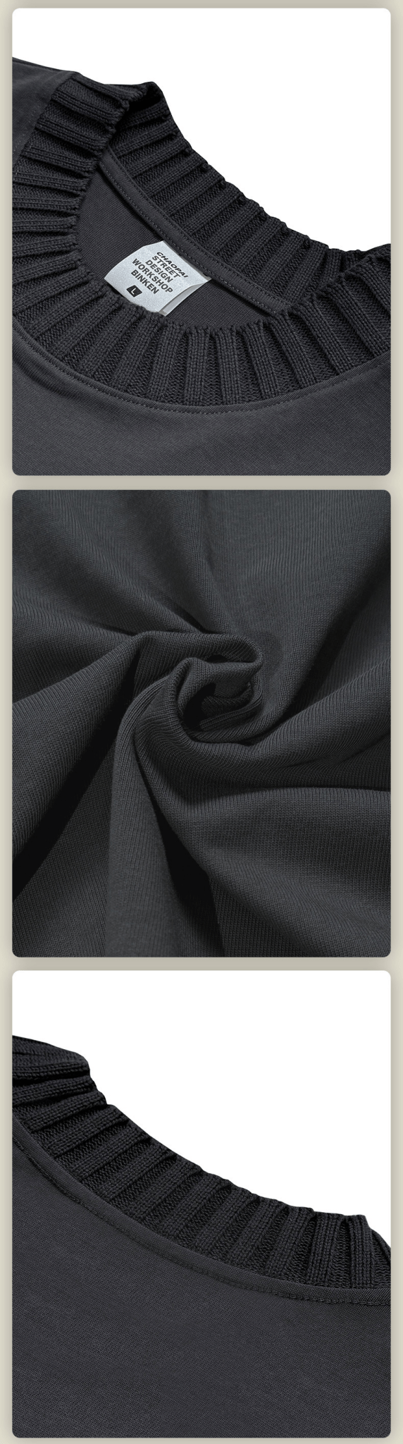 Vintage Heavyweight Knit Collar Tee - COPPING THREADS - CT Basics